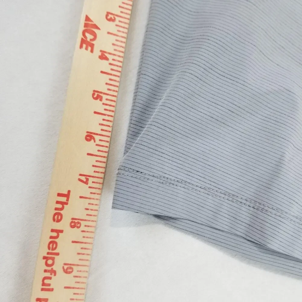 Vuori Shorts Mens 33 Gray Stripe Stretch Chino 6 In Inseam Travel Casual Golf